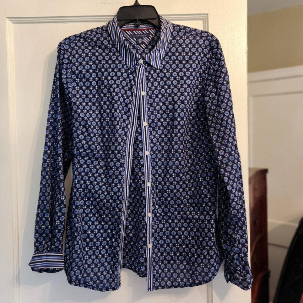 Tommy Hilfiger Blue & White Contemporary Shirt